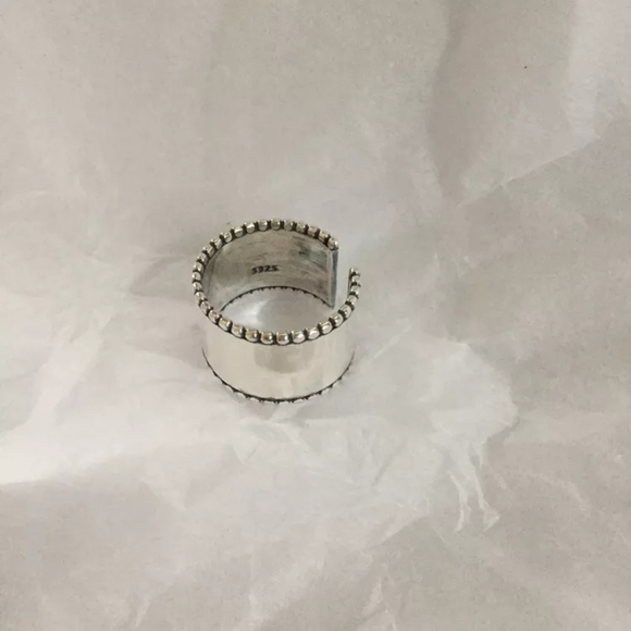 NEW Wide 925 Sterling Silver Adjustable Ring - Picture 7 of 8